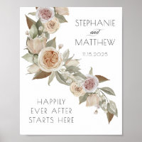 Dusty Pink Peach Flowy Botanical Floral Wedding