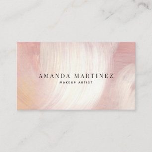 Dusty Pink & Purple Brushstrokes Social Media Business Card