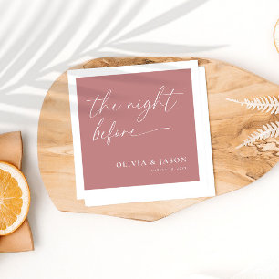 Dusty Pink Rehearsal Dinner Napkin