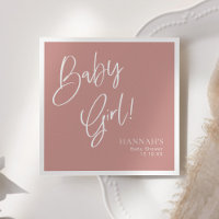 Dusty Pink/ Rose Baby Girl Baby Shower