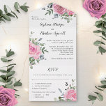 Dusty Pink Rose Eucalyptus Botanical Wedding All In One Invitation<br><div class="desc">These all in one wedding invitations feature a modern watercolor floral design with dusty pink roses and eucalyptus leaf foliage. Personalize with your text. Other matching stationery and wedding reception products also available.</div>