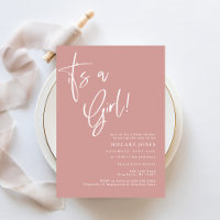 Dusty Pink/ Rose It's a girl Baby Shower