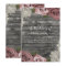 Dusty Pink Roses Grey Rustic Wood Lace Wedding