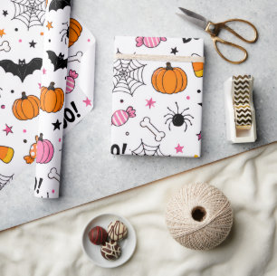 Dusty Pink Sage Green Christmas Santa Wrapping Paper