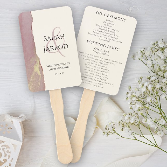 Dusty Pink Set of Wedding Fans (Creator Uploaded)