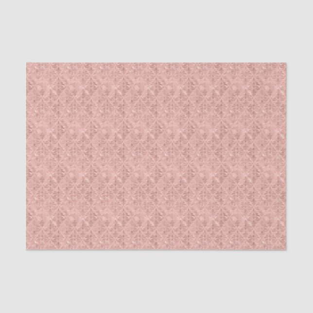 Dusty Pink Victorian Style Damask Luxury Decoupage Tissue Paper (Front)