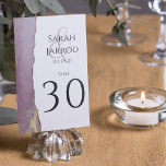 Dusty Pink Viva Magenta Wedding Table Number<br><div class="desc">This table number features a chic dusty pink border,  from the Viva Magenta palette,  with the bride and groom's names at the top and the table number below. Dusty Pink Viva Magenta Wedding Table Number.</div>