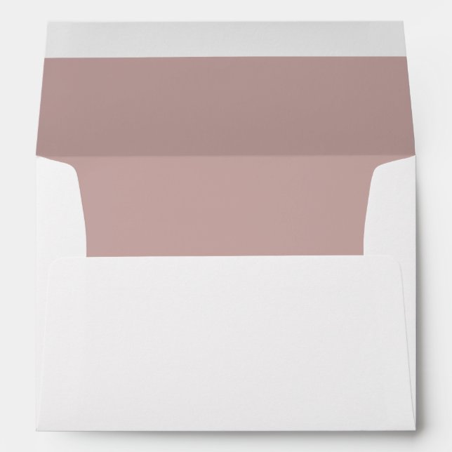 Dusty Pink Wedding Elegant Modern Return Address Envelope (Back (Bottom))