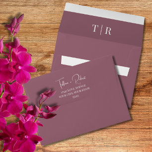 Dusty Pink Wedding Envelope