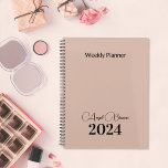 Dusty Pink Weekly Monthly Business Planner<br><div class="desc">Introducing our Minimalist Personalized Planner – a sleek and stylish way to stay organized with a touch of personalization and a business professional look! This elegantly designed planner features a clean and simple layout, allowing you to focus on what matters most. Customize your planner with your name, the current year,...</div>