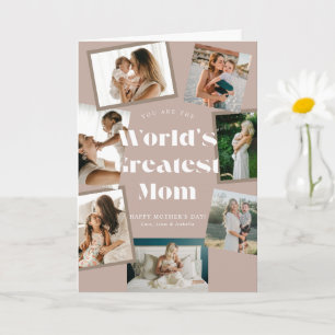 Dusty Pink World's Greatest Mom Photo Mother's Day Card