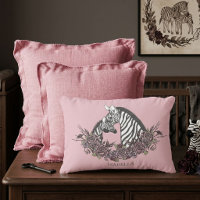 Dusty Pink Zebra Hand-Drawn Accent