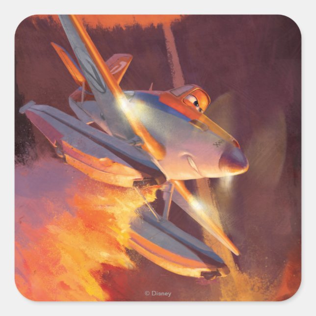 Dusty - Piston Peak Fire Dept Square Sticker (Front)