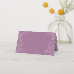 Dusty Plum Purple Wedding Botanical Place Card
