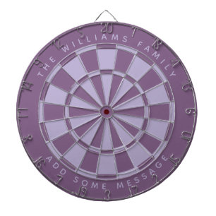 Dusty Purple Custom Family Name & Message Classic  Dartboard