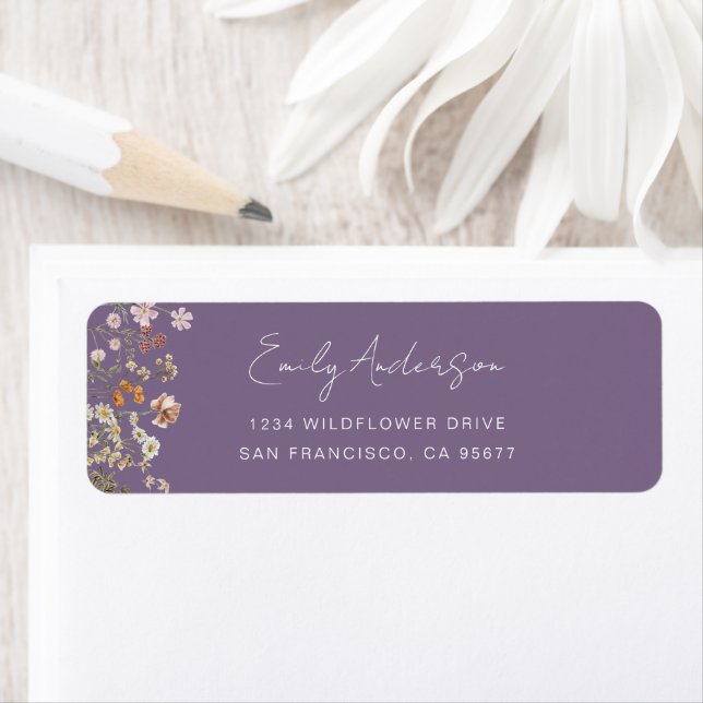 Dusty Purple Fleur sauvage Boho Garden Adresse de  (En situation)