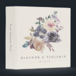 Dusty Purple Floral Watercolor Custom Wedding Binder<br><div class="desc">Dusty Purple Floral Watercolor Custom Wedding Binder</div>