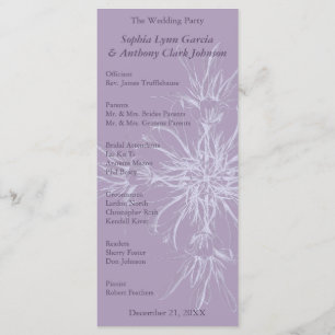 Dusty Purple Floral Wedding Program