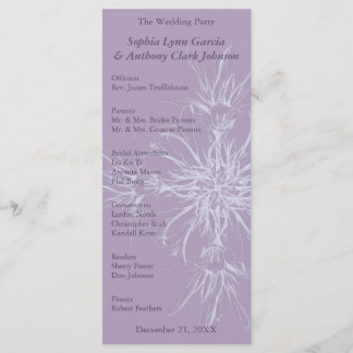 Dusty Purple Floral Wedding Program