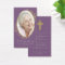 Dusty Purple Gold Photo Funeral Prayer Card