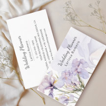 Dusty Purple Iris Watercolor Romantic Floral