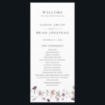 Dusty Purple Lavender Wildflower Garden Wedding  Program<br><div class="desc">Capture the beauty of nature on your special day with our exquisite wildflower watercolor wedding program. Elegant, unique, and blooming with love. Use the text fields to personalize your design with your own wording and details. If you want to change the font style, colour or text placement, simply click the...</div>