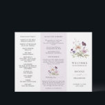 Dusty Purple Lavender Wildflower Wedding Program<br><div class="desc">Capture the beauty of nature on your special day with our exquisite wildflower watercolor wedding program. Elegant, unique, and blooming with love. Use the text fields to personalize your design with your own wording and details. If you want to change the font style, colour or text placement, simply click the...</div>