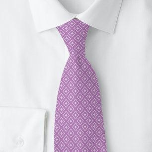 Dusty Purple Notched Diamond Tie