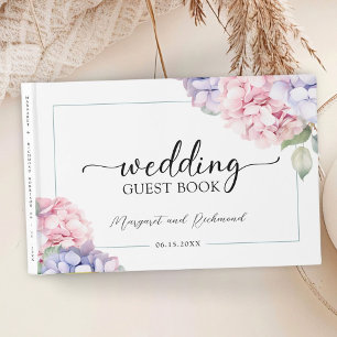 Dusty Purple & Pink Hydrangea Mariage livre d'hôte