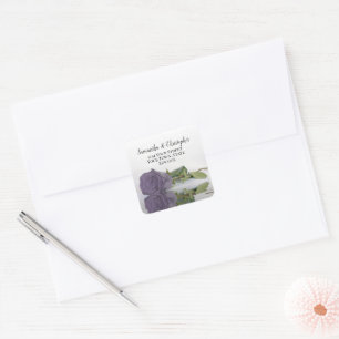 Dusty Purple Rose Return Address Envelope Seal