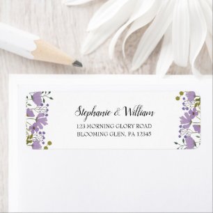 Dusty Purple Spring Floral Adresse de retour