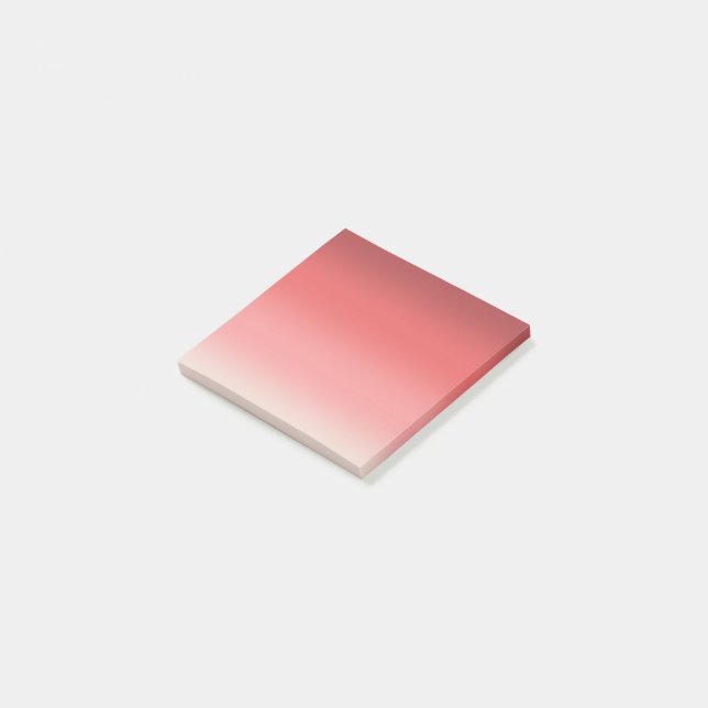 Dusty Red Pink Gradient Post-it Notes (Angled)