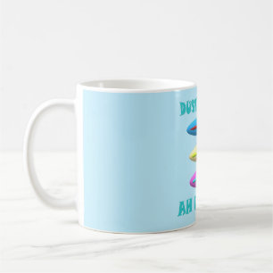 Dusty Road design pale blue with words Coffee Mug