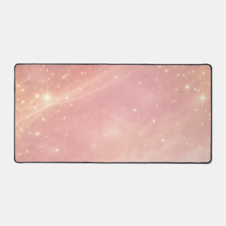 Dusty rose and moon milk sparkles AI art  Desk Mat