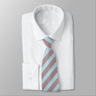 Dusty Rose B48E92 / Powder Blue B0E0E6 Stripes Tie