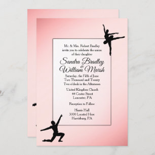 Dusty Rose Ballet Dance Faire-part de mariage