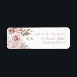 Dusty Rose & Blush Modern Wedding Return Address<br><div class="desc">Dusty Rose & Blush Modern Wedding Return Address label

See matching collection in Niche and Nest Store</div>