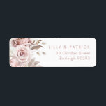Dusty Rose & Blush Modern Wedding Return Address<br><div class="desc">Dusty Rose & Blush Modern Wedding Return Address label

See matching collection in Niche and Nest Store</div>