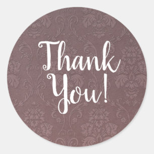 Dusty Rose Blush Pink Roses Vintage Bridal Shower Classic Round Sticker