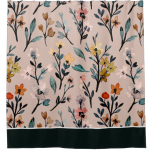 Dusty Rose Boho Floral Watercolor
