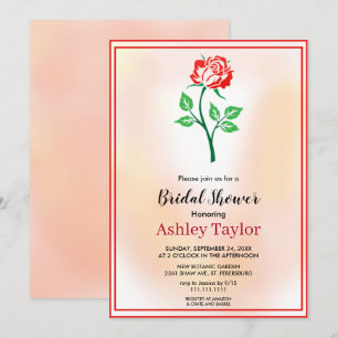 Dusty rose botanical boho floral Bridal Shower Invitation