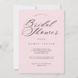 Dusty Rose Bridal Shower Invitation