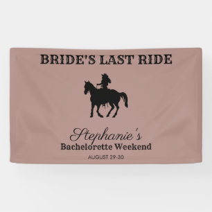Dusty Rose Bride's Last Ride Bachelorette Weekend Banner