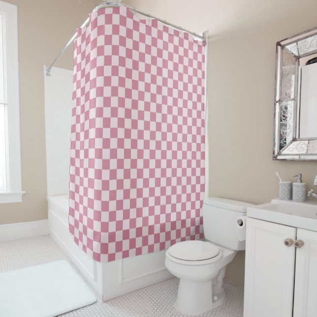 Dusty rose checkerboard pattern (In Situ)