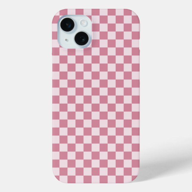 Dusty rose chequerboard pattern Case-Mate iPhone case (Back)