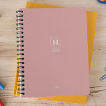 Dusty Rose Classic Monogram Personal Weekly Planner<br><div class="desc">Simple personal stationery annual planner featuring a classic monogram in a square border. Annual planner (12 months) with open monthly overviews and weekly planning sheets. Contact for assistance in personalizing.</div>