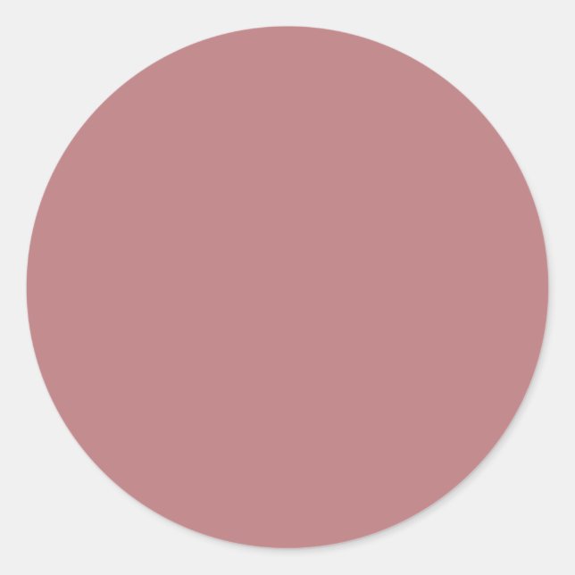 Dusty Rose Colour Template Classic Round Sticker (Front)