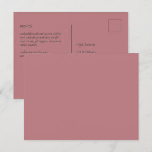 Dusty Rose Colour Template Postcard