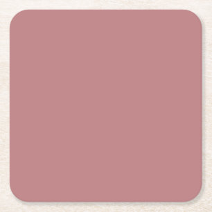 Dusty Rose Colour Template Square Paper Coaster