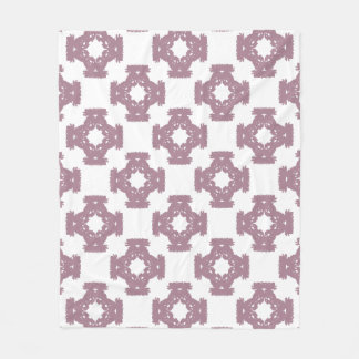 Dusty Rose Damask Pattern Fleece Blanket